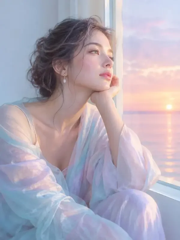 红果短剧《珍珠色黄昏》治愈日常封面海报